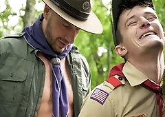 Getting serviced by hot twunk Scout in uniform