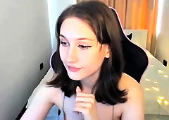 Shy brunette homemade amateur webcam teen