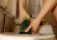 John Thomas toys causing extreme anal gape for girth training