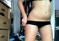 Stacked brunette goes solo toys and masturbation