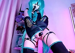 Exotic camgirl in lingerie masturbates with her favorite toy