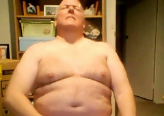 dad pops on webcam