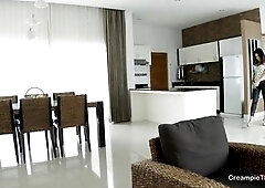 Semen Filled Vagina For Thai Cutie With Large Naturals