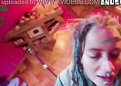 Maid gets anal screwed right in the kitchen