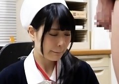 Lustful Asian nurse in uniform satisfies her need for cock