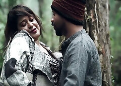 South Asian couple lost in the jungle explores passion with deep throat and forest sex