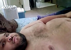 Arab, fat guy, fat dick