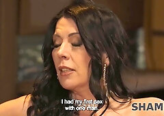 Hot mature slut Xenia Nice caught masturbating with young British stud & humiliated in Shame4K