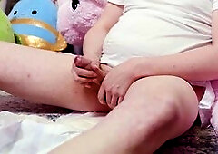Paddedbunny enjoys diaper play, pissing, and gay self-pleasure