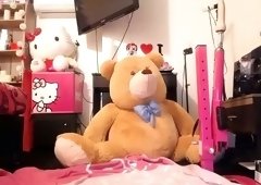 Cute fantastic big breasted webcam brunette MILF exposed her sexy curves