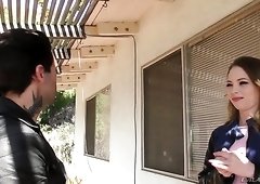 Perverted and hot like fire slender Angel Smalls enjoys hardcore anal sex