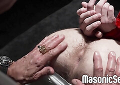 Apprentice Dex Devall has his innocent hole smashed by Reece Scott