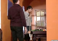 Old chap begging chap bang his youthful wife for cash