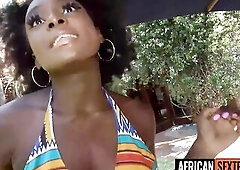 Amateur Ebony Fitness Beauty RAILED Hard In Interracial Outdoor Hookup