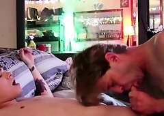 Amateur gaydaddy sucks and fucks twink