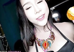 World Cup Oriental ladyboy teen giving a kiss and scoring raw anal sex with her and this tiny knob Thai femboy enjoyed getting her constricted butthol
