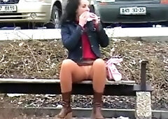 Hungarian beautiful amateur fucking pov in public