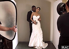 Sexy Slim Model Sophia Leone Surrenders Herself To Massive BBC After the Wedding Fashion Photoshoot