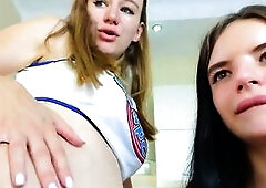 Breathtaking preggo Margo and her ally Alice have pleasure with a belt-on, licking every other's cunts and butts and anal dildos in the doggy sty
