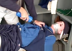Locker room bondage 1