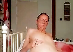 playing with my naked body in bedroom