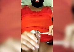 Lady in red underware and Prince Albert's pleasant piercing