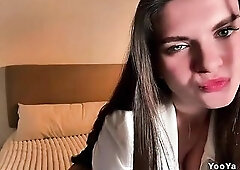 ASMR Cute Student Angel With Chunky Booty Jerking u Off with Throat Sounds - JOI Girlfriend Roleplay