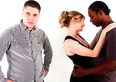 White model with long legs Lya Pink fucked by a young black boy