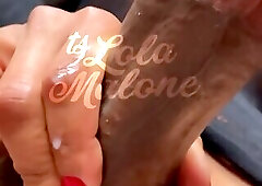 Ts Lola Malones huge cock being played with