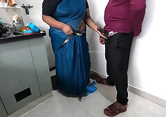 Tamil Maid Jerking Owner Dick In Kitchen