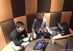 Oriental pair is having sex in the night club, in front of a hidden camera