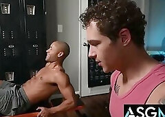 NEXT DOOR STUDIOS - Locker Room Railing - Two Muscle Studs Cant Resist After Workout