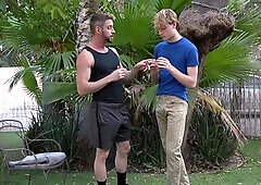 Risque Yard Games Between Stepdad & Twink