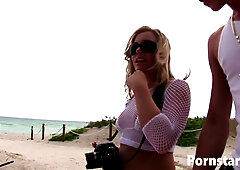 Blonde pornstar Emma Heart rides deep anal in reverse cowgirl