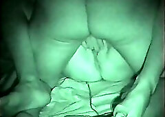 Horny plumper got banged in the middle of the night, in front of a hidden camera