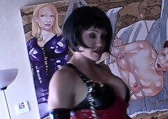 Brunette milf loves her big toys