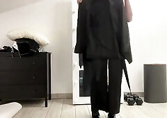 I love so much my silky jumpsuits, trousers, jackets and blazers. U can cum on my movie scene in a satin silk sissy fashion jacket. My homo booty is a