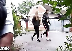 Flash two Teens On Street