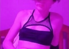 1&#x2F;2 Goth femboy masturbate