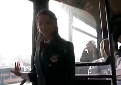 Nadia Creampied In Her Ass On Japanese Bus