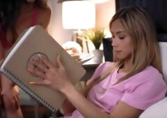 Futa teen bully babysitter Scarlett Alexis gets anal creampied by transgender Veronica Leal