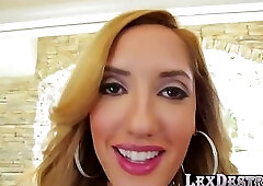 Blonde Chloe Amour receives hot jizz