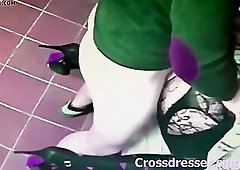 Crossdresser fucked in doggy style