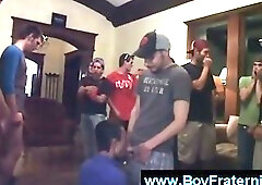 Frat enjoy watching pledge suck cock