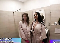 Gina and Maddy Grind Butt-to-Booty In Hardcore Foursome!