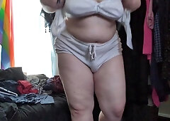 Trying On Random Clothes And Teasing The Camera Both With And Without Wearing My Packer