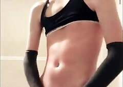 femboy disrobe taunt, getting off and cum-shot just for you :3c