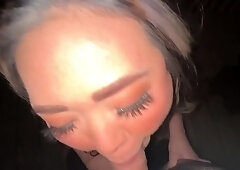 Busty Asian has Loud Moaning Orgasm in Public