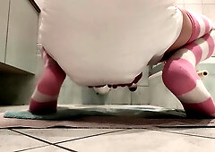 Diaper Boy With Shy Bladder Just Keeps Wetting His Thick Padding