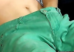 Gay emo rides a toy while masturbating